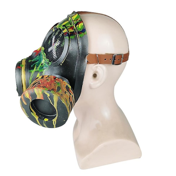 Halloween Kamouflage Gasmasker för Vuxna Latex Mask Party Cosplay Rekvisita