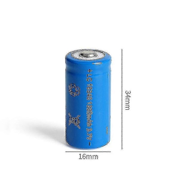 Tib 2 stk./sæt 16340 Batteri Cr123a 3.7v 1300mah Genopladeligt Li-ion Batteri Til Led Lommelygte Batery Litio Batteri Engros