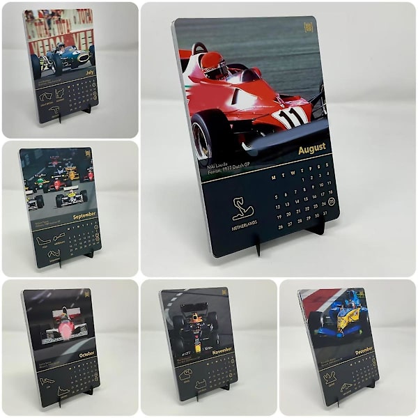 Bilkalender 2024 / F1 Racing Kalender 2024-2025 Vægkaleender Jan 2024-Dec 2025 / Hjemmekaleender Brugt