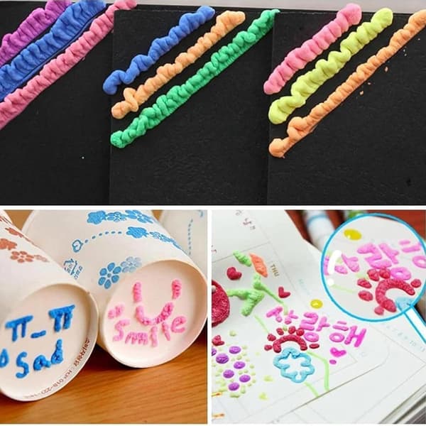 3D Bubble Pen Puffy Paint Popcorn-pennsett, Popcorn-tegnepenner, 36 stk.
