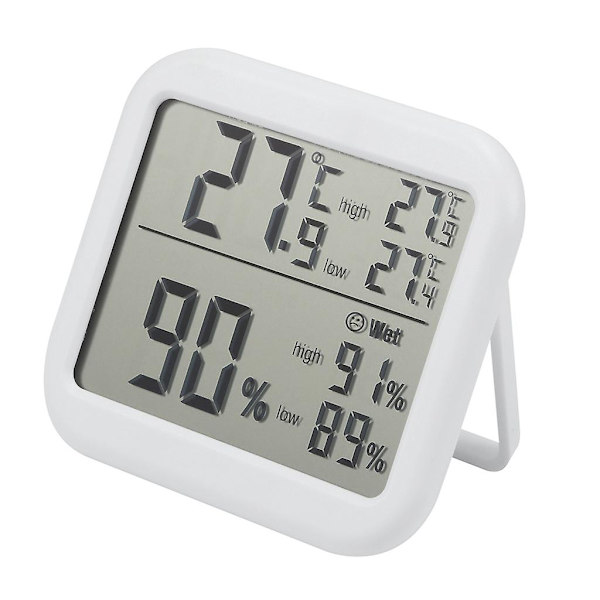 Digital Temperatur- og Luftfugtighedsmåler med LCD-skærm til Hjem, Kontor og Lager