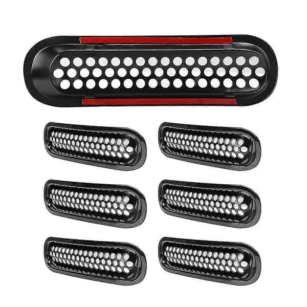 Sort Bil Grill Udskiftning til Jeep Wrangler 2007-2017 ABS Plastik (7 stk.)