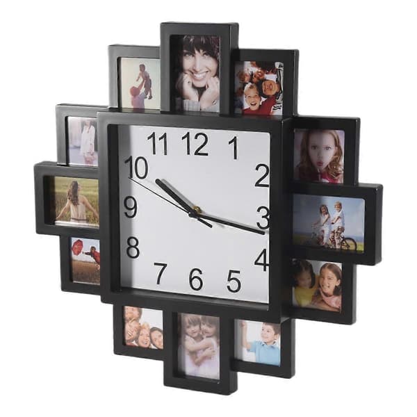 Fotoram Väggklocka Ny Diy Modern Design Konst Bildklocka Vardagsrum Heminredning Horloge