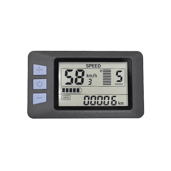 2024 P3H LCD Display Måler Instrumentbræt 24V 36V 48V 60V Elcykel Måler Display Panel til El-Scooter (6PIN)