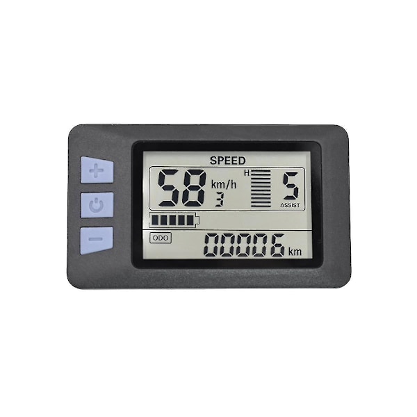 2024 P3H LCD Display Måler Instrumentpanel 24V 36V 48V 60V El-sykkel Måler Display Panel for El-Scooter (6PIN)