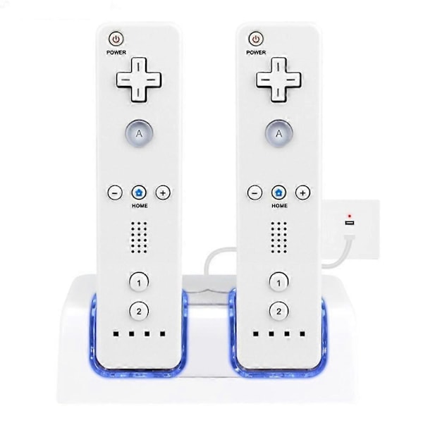 2 stk. 2800mAh Genopladelige Batterier og Wii Batteri Opladningsstation til Wii Remote Switch Tilbehør