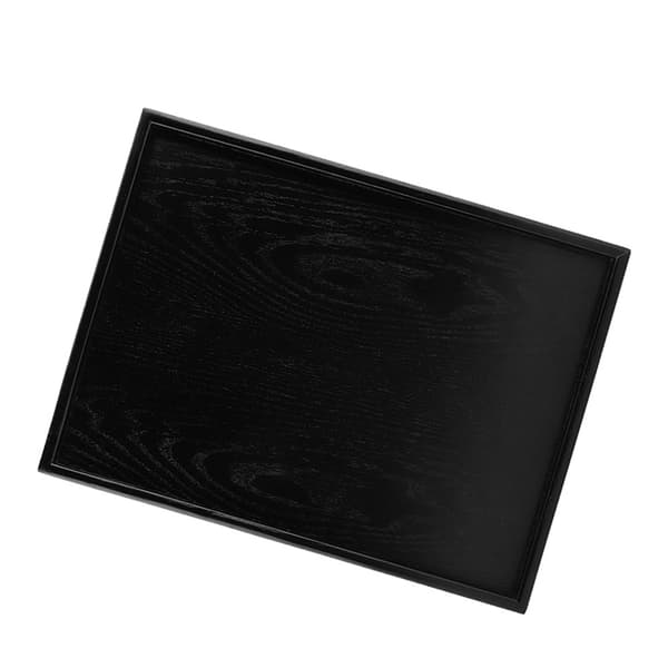 Rektangulär form massivt trä te kaffe snacks mat måltider serveringsbricka tallrik brickor 40 x 30 cm