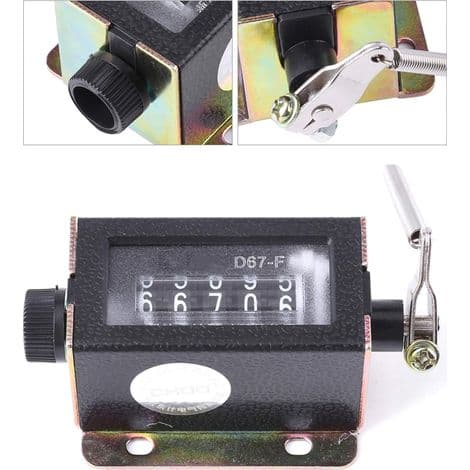 Mini Mekanisk Manuel Tæller 5 Cifret Aritmometer