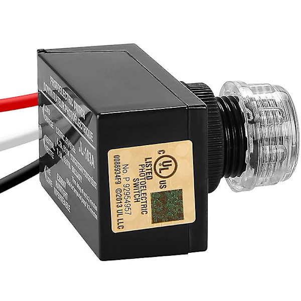 Fotoelektrisk Switch Automatisk Skumring til Fotoelektrisk Sensor, Velegnet til de fleste Hardwirede Udendørs L