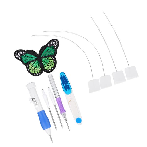 Embroidery Starter Kit with Punch Needle Pen, Sewing Craft Tool Set