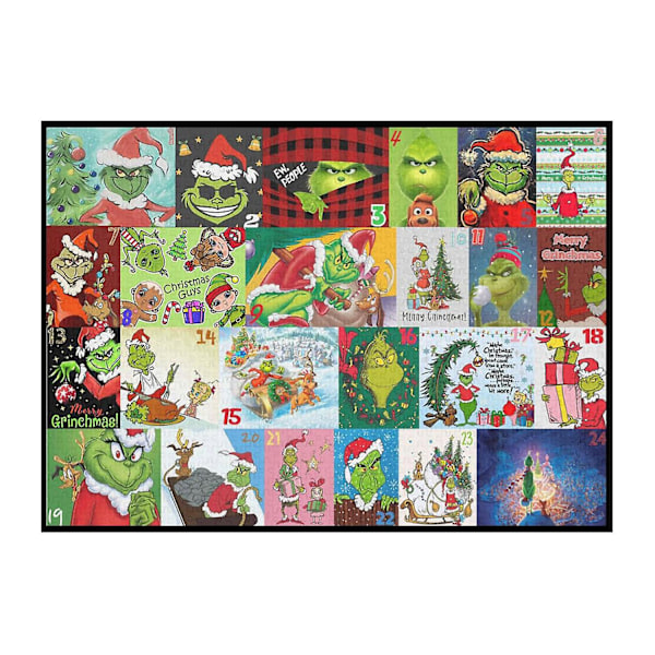 1 Sæt Julekalender Puslespil Sæt Udsøgt Visuel Design Korrosionsbestandig Langvarig Blind Box