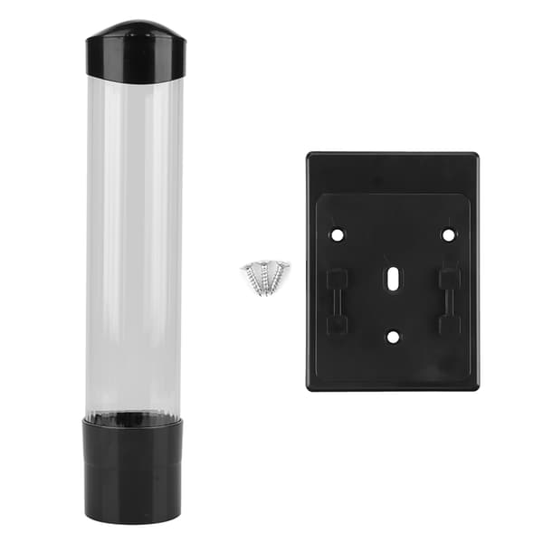 Cup Dispenser for 60-80 Paper/Plastic Cups with One-Button Function (Black)