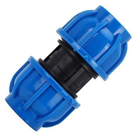 2 stk. PE lige plastforbindelse 32 mm til 32 mm vandrørsadapter lige fitting vandrørsfittings