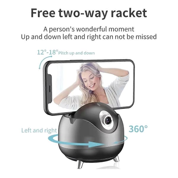 Q8 Auto Face Tracking Gesture Gimbal Stabilisator Telefon Tablet Tracking Holder 360 Rotation til Vlog L