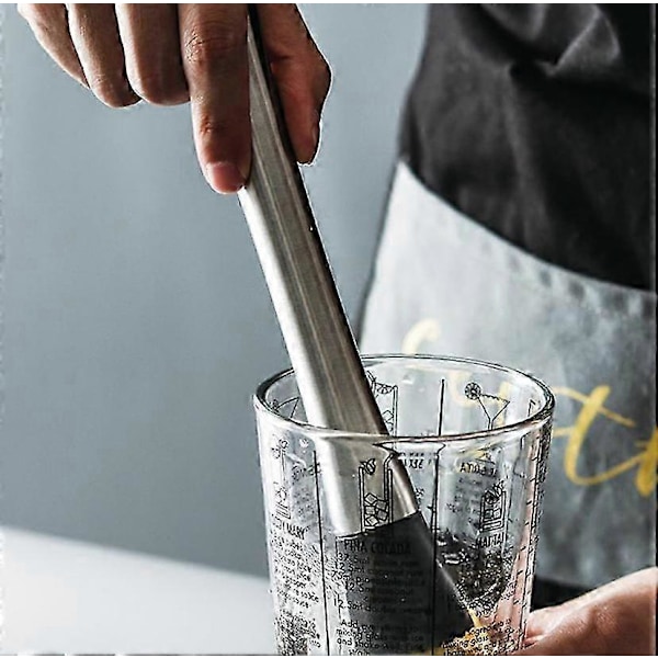 Caipirinha muddler Cocktail bar muddler rustfrit stål 20,5 cm