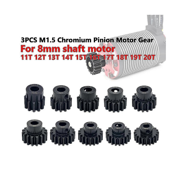 1ST Motorväxel M1.5 8Mm 20T Pinjong Motorväxel för 1/5 1/6 RC Bil RC 55 56 Serie Motor Borstlös M