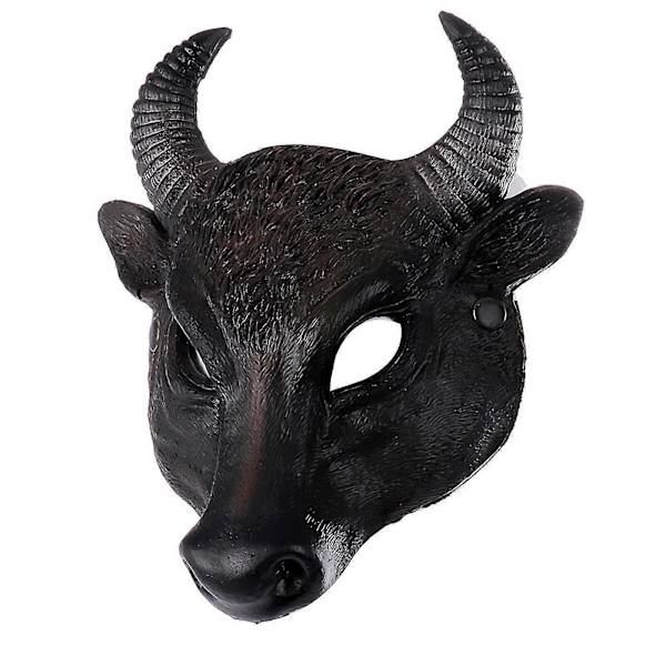 Påskkarneval Party Halv Ansikts Skum 3D Realistisk Tjurhuvud Mask