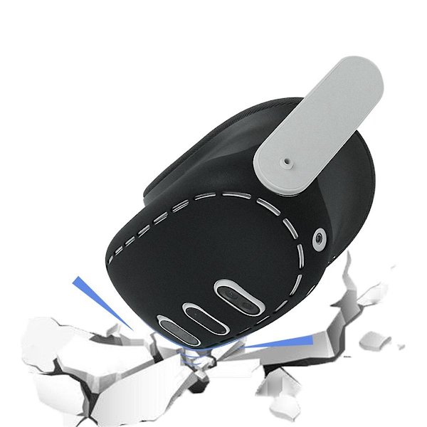 3 VR-hjälm skyddande fodral TPU-fodral skydd för 3 tillbehör-svart