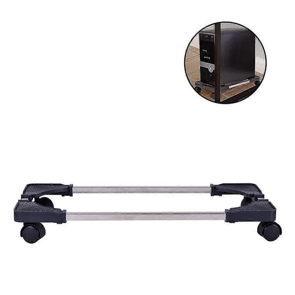 Stk. Mobil CPU Stand Justerbar Computertårn Stand Med 4 Hjul Passer Til De Fleste PC'er (sort)