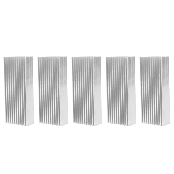 5 stk. aluminium kjøleribbe for CPU PCB-kort kjøledeler 40 x 20 x 100 mm