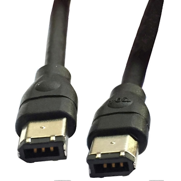 Sort IEEE 1394 Firewire 400 til Firewire 400 kabel, 6 Pin/6 Pin Han / Han - 10 FT