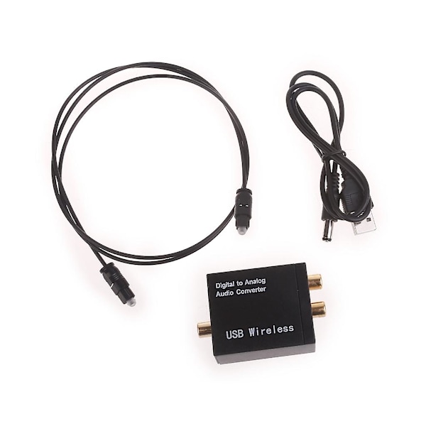 Digital til Analog Aux Konverter Adapter Forsterker Dekodere Optiske Fibre