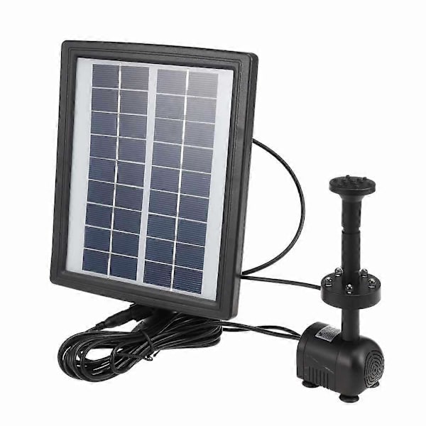 LED Solcellsdriven Fontän Vattenpump Kit med Batteri