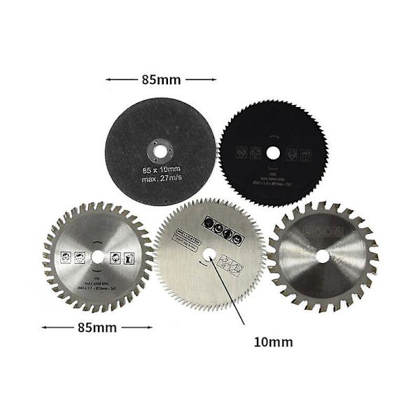 Pyöreäsaha Terät 85 Mm Hss 5kpl