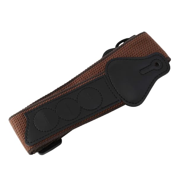 Gitarrband med 3 Plektrumhållare 100% Band för Bas El- & Akustiska Gitarrer (Kaffe)