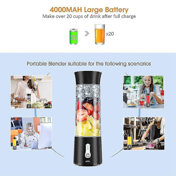 Bærbar blender for milkshakes og smoothies
