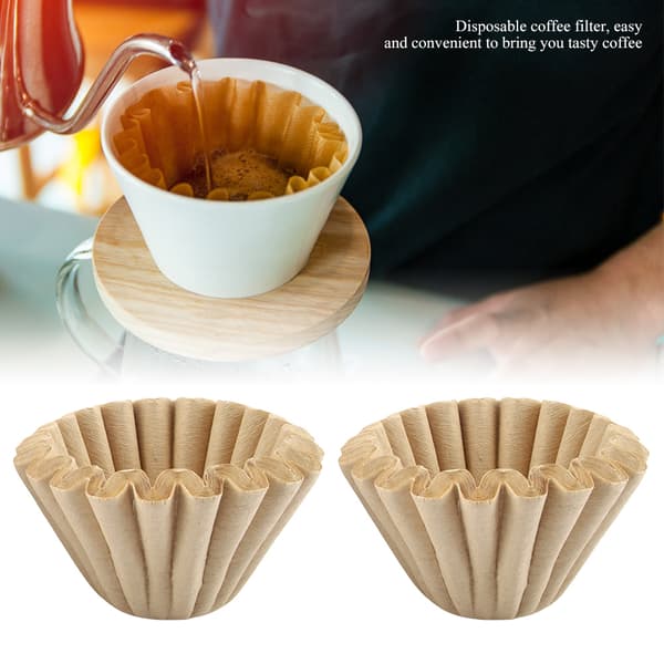 50 stk. engangskaffefiltre af træfiber, kopudskiftning (L)