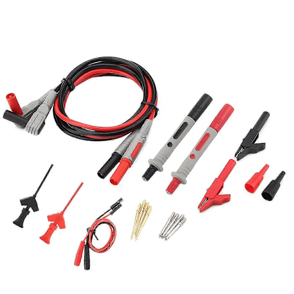 P1300C Elektronisk Digital Multimeter Testledningar med Krokodillklämmor Utbytbara Sondspetsar Set
