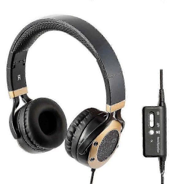 Aktiv Støyreduserende Hodetelefoner Med Mikrofon Og Flyadapter, Sammenleggbare Og Lettvekts Reisehodetelefoner, Hi-fi Dyp Bass Kablede Hodetelefoner