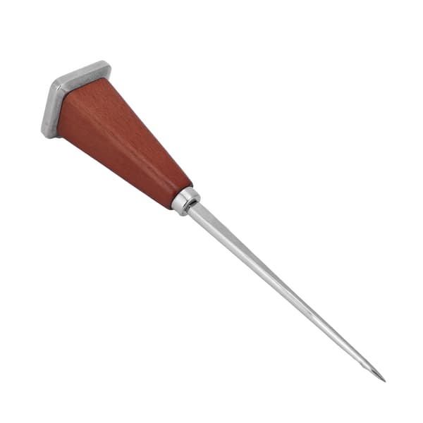 Stainless Steel Ice Pick with Wooden Handle Bartender Tool for Bars Restaurants Single Claw Square Tail L