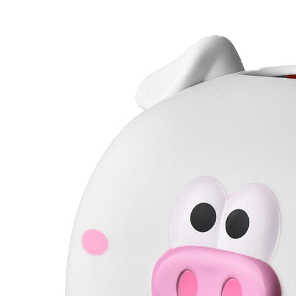 Adorable Pig Shaped Tissue Box Decorative Napkin Holder for Tabletop White