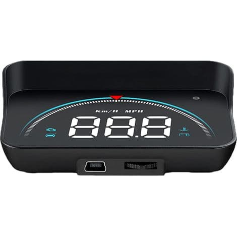 M8 HUD Bil Head-Up Display, 3,5 Tommer OBD Måler Bil Display, OBD2 Head-Up Display HUD Projektor, Bærbar Multifunktionel Digital Bil Display (Sort)