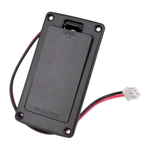 9V Batterifodral Svart för Elgitarr Bas Förvaringsskydd