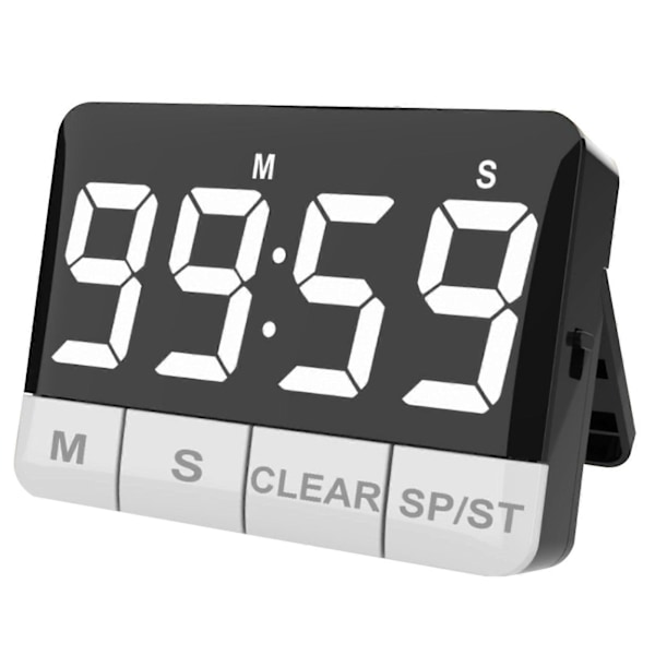 Køkkenur 120dB Høj Alarm Stort LED Display Energibesparende Magnetisk Nedtælling Multifunktionelt Bærbart Ur