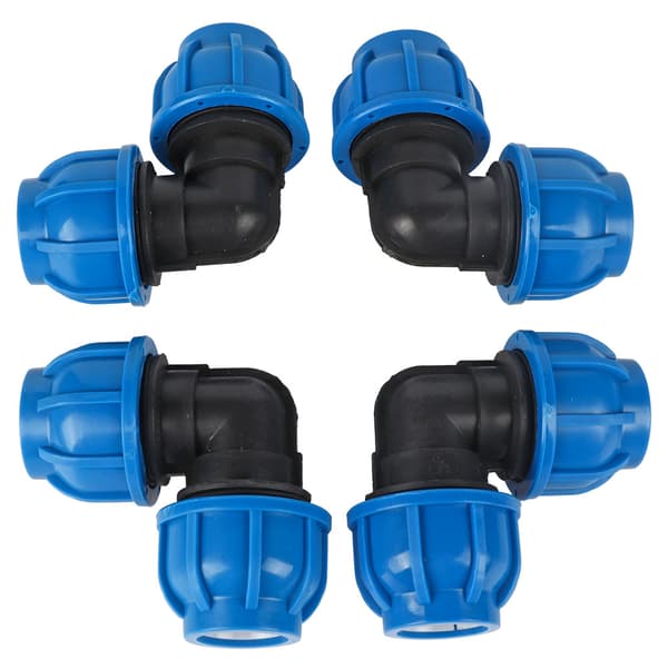 4 stk PE-plast 32 mm til 32 mm albueadapterkobling Vannrørsbeslag Tilbehør