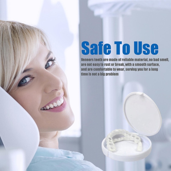 Smile Snap On False Teeth Dental Faner Protes UK Tand Cover Upper & Bottom
