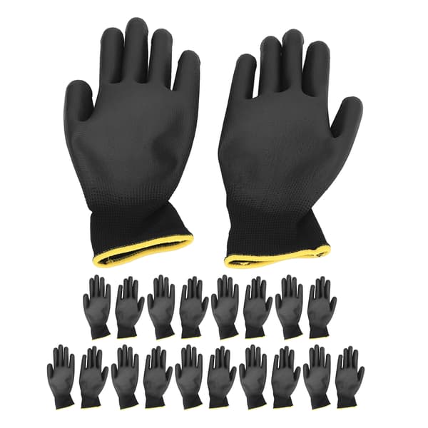 10 Pairs Work Gloves PU Coated Antistatic Safety Work Accessories Tool Kit 7S
