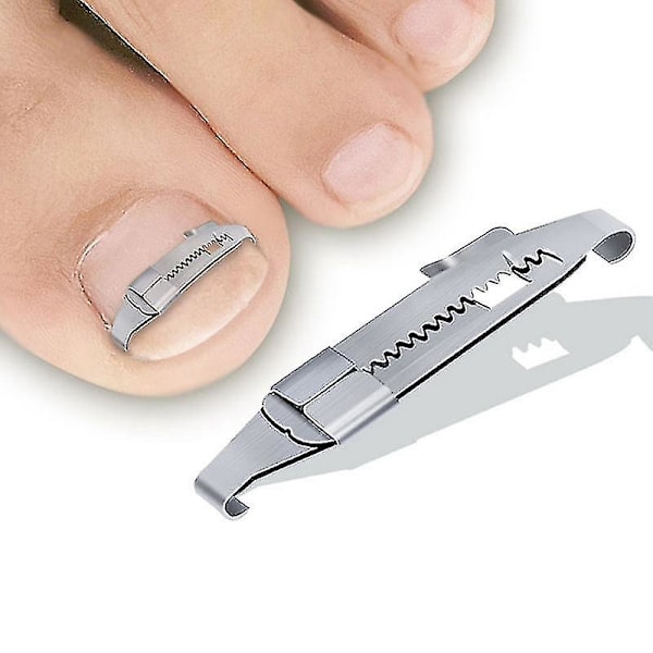 Jalkojen hoitoon tarkoitettu varvasnaulan sisäänkasvun korjaustyökalu, Pedicure Recover Embed Toe Nail Ingrown Toenail Corrector Treatment Foot Tools (hopea, 4 kpl)