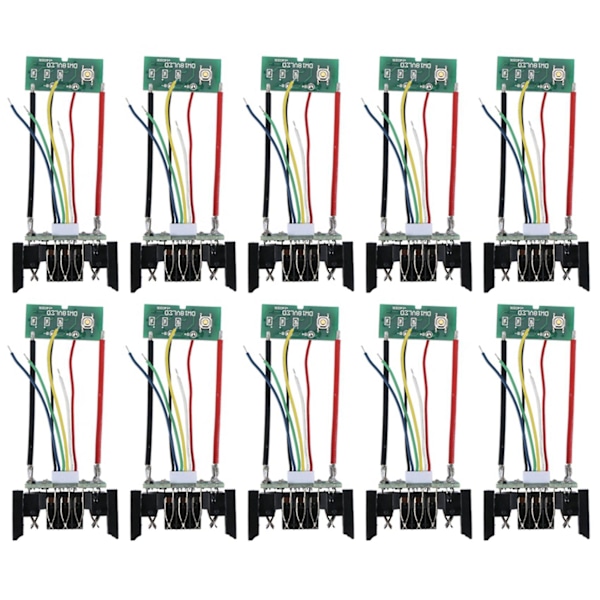 10 st 18V 21V Li-Ion Batteri PCB Laddningsskydd Kretskort för