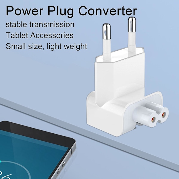 EU-kontakt Strömadapter Laddare Kompakt Lätt Plug-omvandlare för iPad för MacBook Laptop