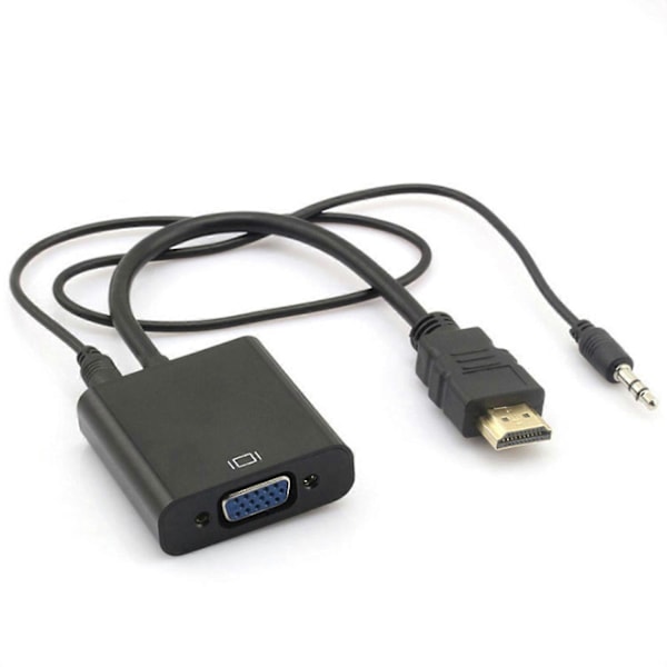 HDMI-kompatibel till VGA-adapterkabel Digital till analog signal Stabil överföring 25cm 1080P Video C