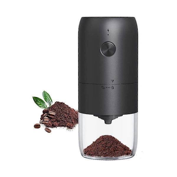 Kaffekvarn USB Laddningsbar Kaffebönkvarn med Avtagbar Skål, Kaffebönkvarn med Br