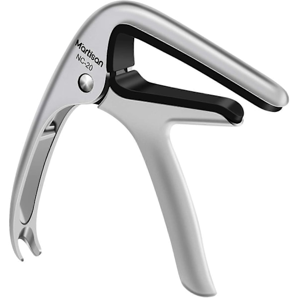 Nirvana Enhandsutlösande Capo / Capo för Akustisk Gitarr, Elektrisk Gitarr, Västerländsk Gitarr, Konsertgitarr, Bas, Ukulele, Silver