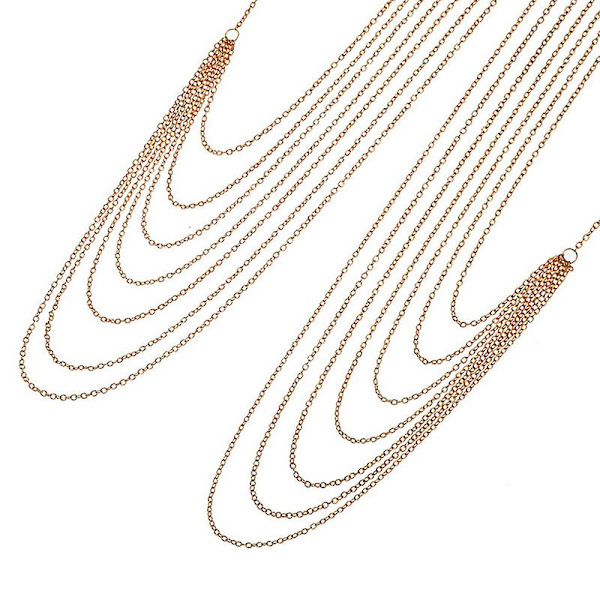 1 st. Kroppskedja Halsband med fransar Legering Långt Halsband Kvinnligt Mode Smycke