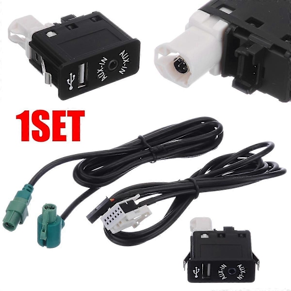 Bil Bluetooth Musik Adapter Audio USB Ledningsnet AUX USB Stik Switch Kabel Kit Til- E60 E61 E63 E64