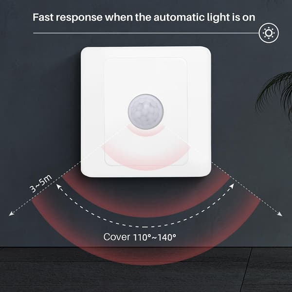 PIR Infrarød Bevegelsessensorbryter 220V Automatisk Kontroll LED Lampe Lysbryter Smart Kroppsdeteksjon